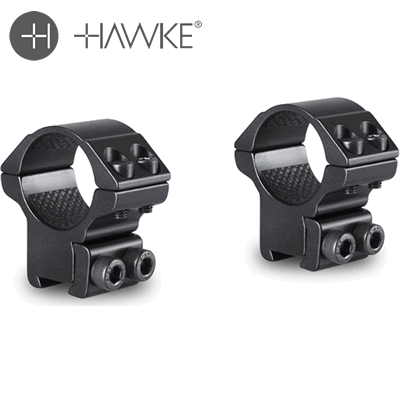 Hawke - Matchmount 2pc, 9-11mm  Rail Mount Medium - Double Screw, 1" Tube