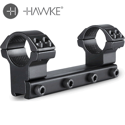 Hawke - Matchmount 1pc, 9-11mm Rail Mount High - Double Screw, 1" Tube