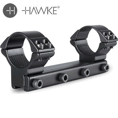 Hawke - Matchmount 1pc, 9-11mm Rail Mount High -Double Screw, 30mm Tube