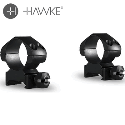 Hawke - Precision Steel Ring Mounts 1" 2 Piece Weaver Medium