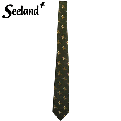 Seeland - Polyester Tie - Flying Pheasant on Green