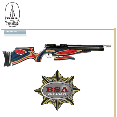 BSA Gold Star SE Union Jack Single Shot PCP .22 Air Rifle  Barrel .