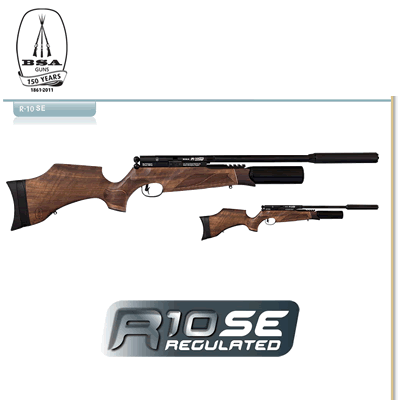 BSA R10 SE Standard Length PCP .22 Air Rifle 15" Barrel 844380011832