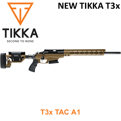 Tikka T3x TAC A1 Folding Coyote Brown Bolt Action 6.5mm Creedmoor Rifle 24" Barrel .