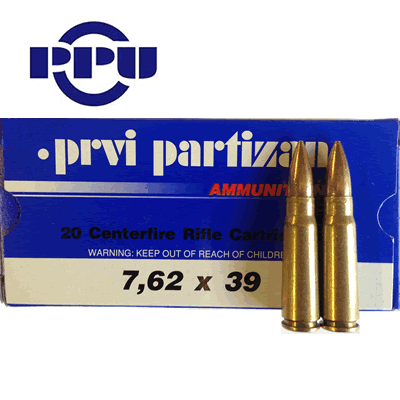 Prvi Partizan - 7.62mm x 39 FMJ 123gr Rifle Ammunition