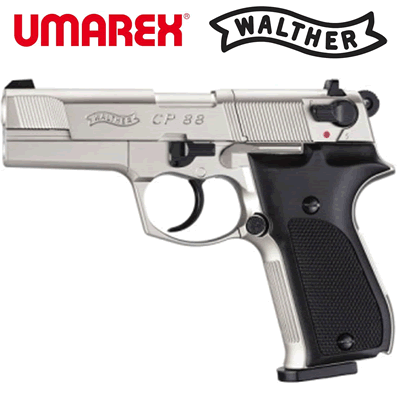 Umarex Walther CP88 3.5" Nickel Semi Auto .177 Air Pistol 3.5" Barrel 4000844313317