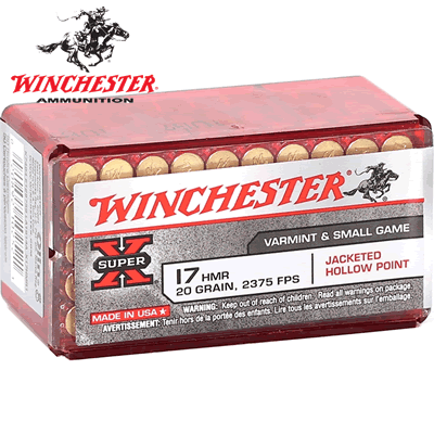Winchester - .17 HMR Super-X 20gr JHP Rifle Ammunition