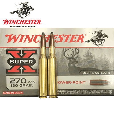 Winchester - .270 Win, Super-X, 130gr Power Point Rifle Ammunition