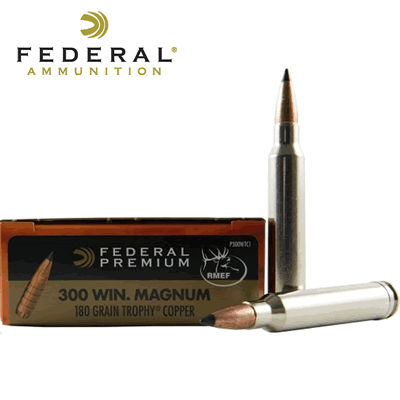 Federal - .300 Win Mag Premium Trophy Copper 180gr Rifle Ammunition