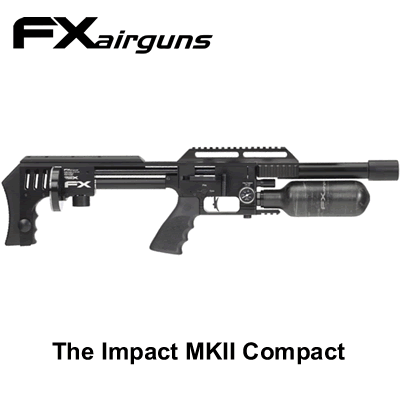 FX Impact  MKII Black Compact PCP .30 Air Rifle (FAC) 23.5" Barrel .