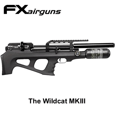 FX Wildcat  M3 BT Synthetic Compact - Carbon Bottle PCP .22 Air Rifle (FAC) 29.5" Barrel .