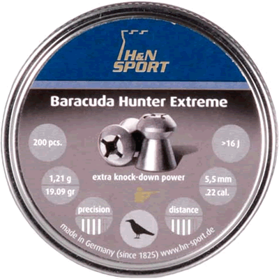 H&N - Baracuda Hunter Extreme .22 Pellets (Tin of 200)
