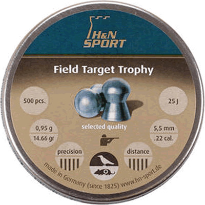 H&N - Field Target Trophy .22 Pellets (Tin of 500)
