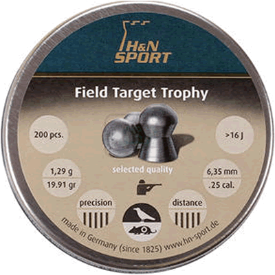 H&N - Field Target Trophy .25 Pellets (Tin of 200)