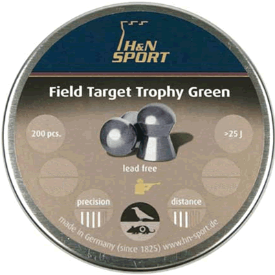H&N - Field Target Trophy Green .177 Pellets (Tin of 200)