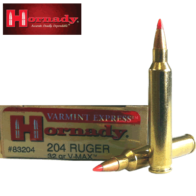 Hornady - Varmint Express .204 Ruger 32gr V-Max Rifle Ammunition