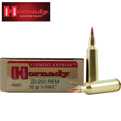 Hornady - Varmint Express .22-250 Rem 55gr V-Max Rifle Ammunition