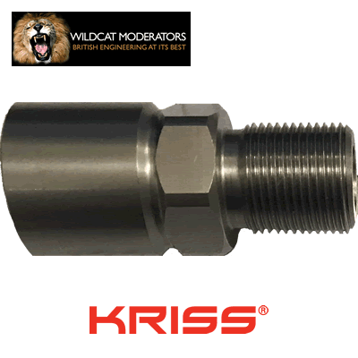 Wildcat - Kriss Defiance 1/2"x28 UNEF Muzzle To 1/2"x28 UNEF Moderator Thread Adpater (For Short Barrel Rifles)
