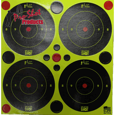 Pro Shot - Splatter Shot 3" Green Bulls-eye Targets (48 Targets Included)