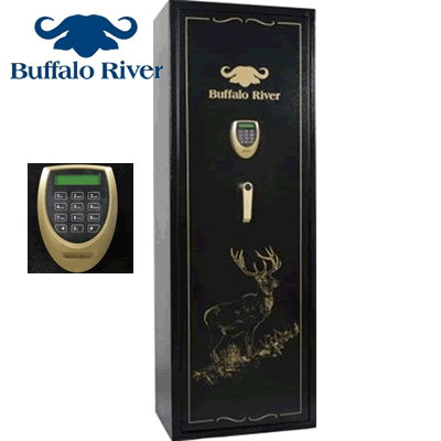 Buffalo River - Gun Safe Silver Line - 10 Gun with Keypad Entry System & Ammo Store