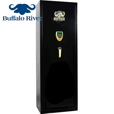 Buffalo River - Gun Cabinet Gold Line with LCD 18 Gun 2mm Wall / 3mm Door