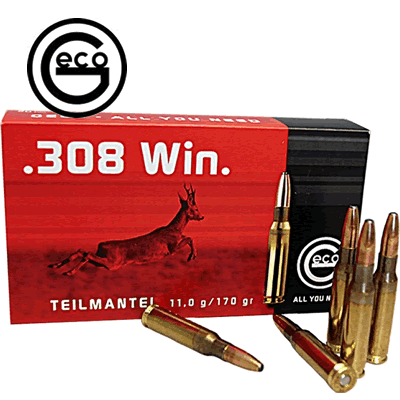 Geco - .308 Win Teilmantel SP 170gr Rifle Ammunition