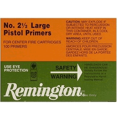 Remington - No.2.5 Large Pistol Primers (Pack of 100)