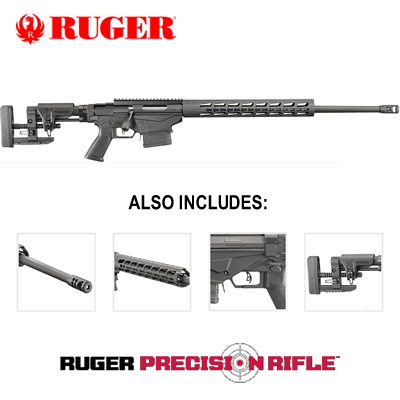Ruger Precision Rifle Gen III Cerakote Bolt Action 6.5mm Creedmoor Rifle 24" Barrel 736676180295