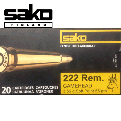 Sako - .222 Rem 110G Gamehead Soft Point 55gr Rifle Ammunition
