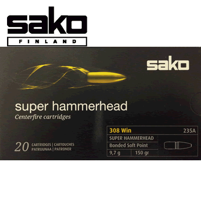 Sako - .308 Win 235A Super Hammerhead 150gr Rifle Ammunition