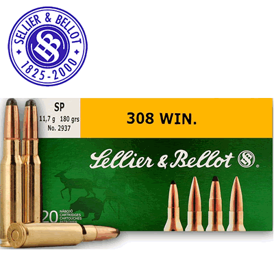 Sellier & Bellot - .308 Win 180gr SP Rifle Ammunition