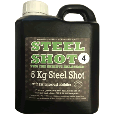 Clay & Game - Standard Steel Shot No. 4 / 3.25mm (5Kg Tub)