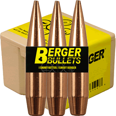 Berger - .338 Cal FB Match Hybrid OTM Tactical 300gr (Heads Only, Pack of 100)