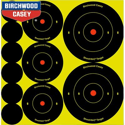 Birchwood Casey - Shoot-N-C 1" Round x 72, 2" Round x 36 & 3" Round x 24, 12 Sheet Pack