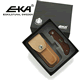 EKA - Swede 8 Wood with 8cm Locking Blade with Leather Sheath Gift Boxed