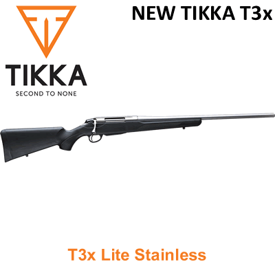 Tikka T3x Lite Stainless Bolt Action .222 Rem Rifle 20" Barrel 6438053076736