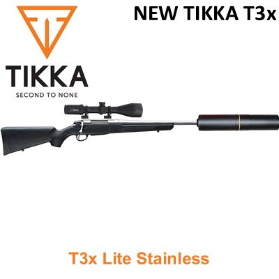 Tikka T3x Lite Stainless Pack Bolt Action .243 Win Rifle 20" Barrel .