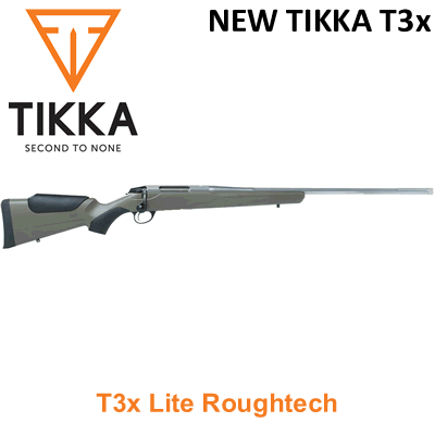 Tikka T3x Lite Roughtech Hunter Green/Black Bolt Action 6.5mm Creedmoor Rifle 20" Barrel .