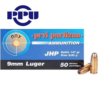 Prvi Partizan - 9mm Luger 147gr FMJ Handgun Ammunition