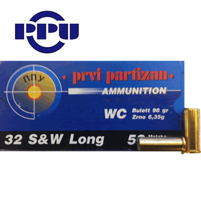 Prvi Partizan - .32 S&W Long 98gr WC Handgun Ammunition