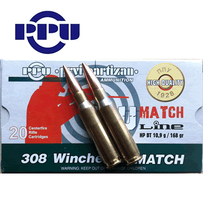 Prvi Partizan - .308 HP BT Match 168gr Rifle Ammunition