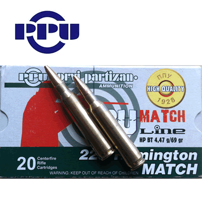 Prvi Partizan - .223 Match BT HP 69gr Rifle Ammunition