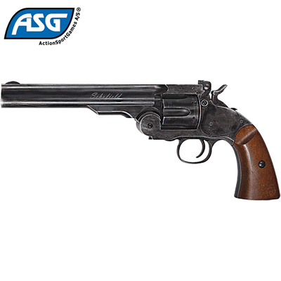 ASG Schofield Wood Effect Co2 .177 Air Pistol 6" Barrel 5707843073370