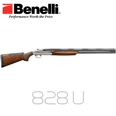 Benelli 828U Silver Field (Short Stock) Break Action 12ga Over & Under Shotgun 28" Barrel BEN-00930S/28