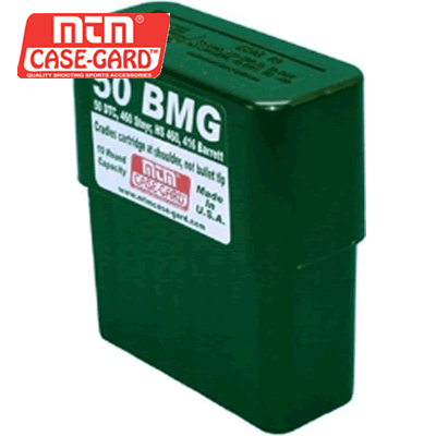 MTM Case Gard - BMG10-11 50 BMG Slip-Top Ammo Box 10 Round Ammo Box (Forest Green)