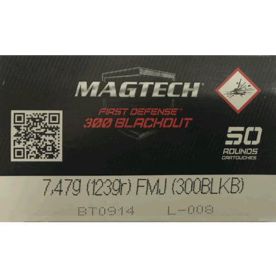 Magtech - .300 AAC Blackout 123gr FMJ Rifle Ammunition