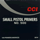 CCI - 500 Standard Small Pistol Primer (Pack of 100)
