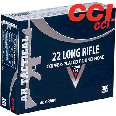 CCI - .22LR AR Tactical Copper RN 40gr Rifle Ammunition