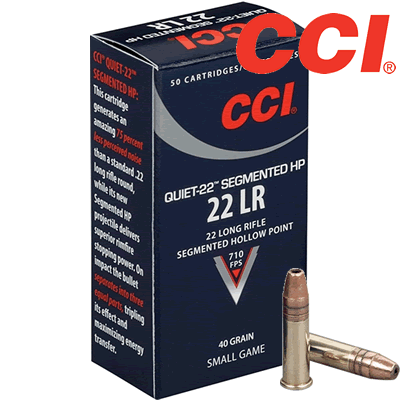 CCI - .22LR 40gr Quiet-22 Segmented HP Rifle Ammunition