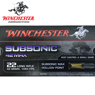 Winchester - Cart .22LR Subsonic, 42gr, HP Rifle Ammunition
